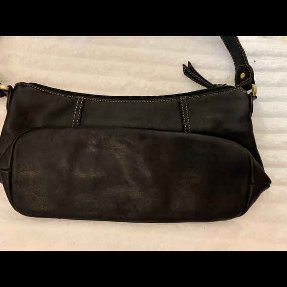 Tignanello Black Leather Shoulder Bag - Picture 2 of 4